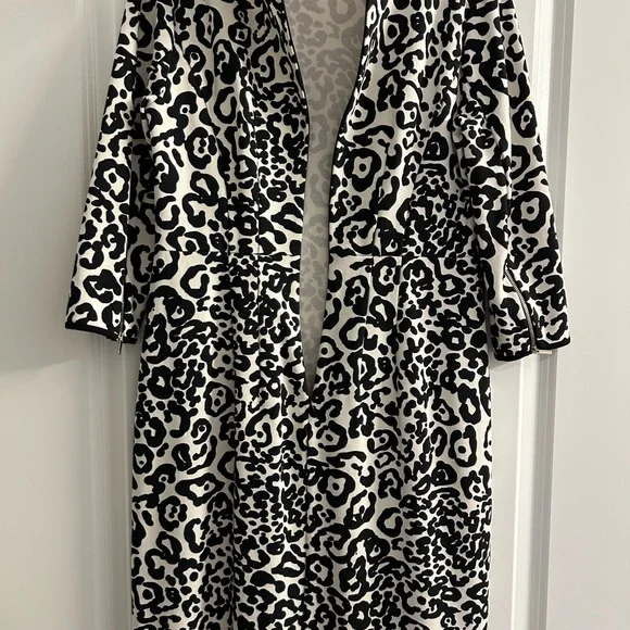 Ann Taylor 3/4 Length Sleeve Animal Print Dress Size 12 - Picture 9 of 14